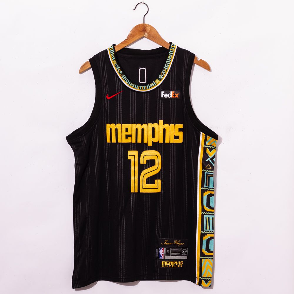 Men Memphis Grizzlies #12 Morant Black 2021 Nike Game NBA Jersey->memphis grizzlies->NBA Jersey